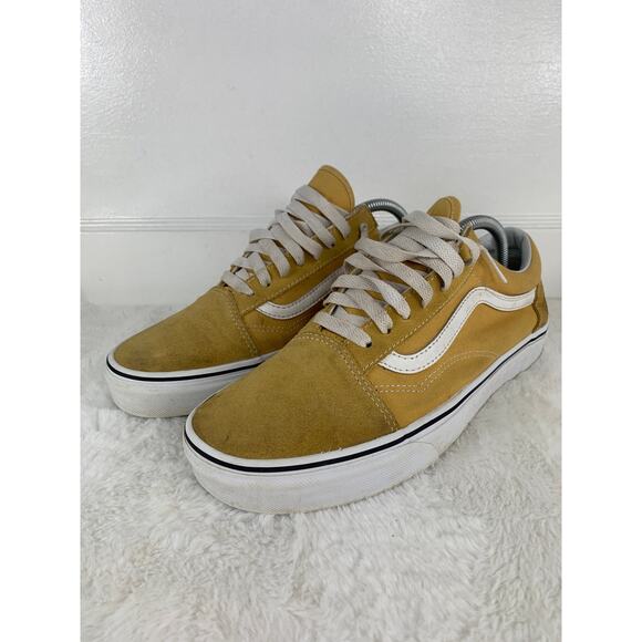 Vans Old Skool Yellow Suede Canvas Men’s Sneakers Size 9.5 - Picture 1 of 8